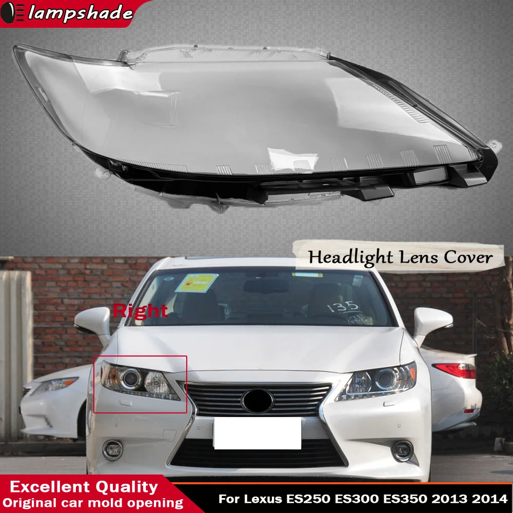 

Car Front Headlight Lens Cover For Lexus ES250 ES300 ES350 2013 2014 Auto Shell Headlamp Lampshade Transparent Lens Cover