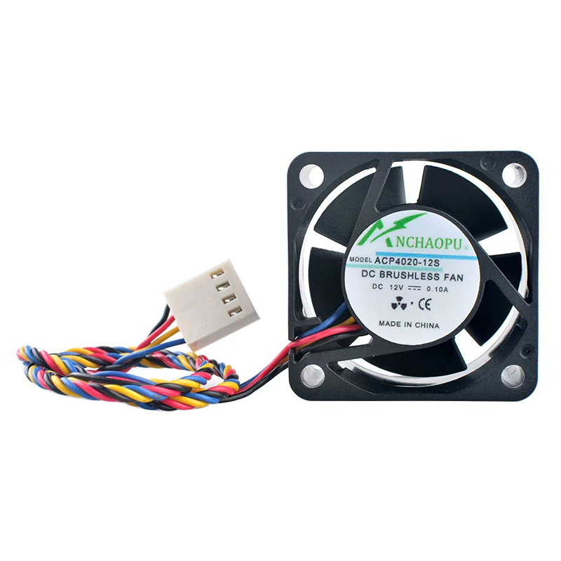 ACP4020-12S 4cm 40mm fan 40x40x20mm DC12V 0.10A 9000rpm 4pin Dual ball bearing high-speed cooling fan for chassis CPU