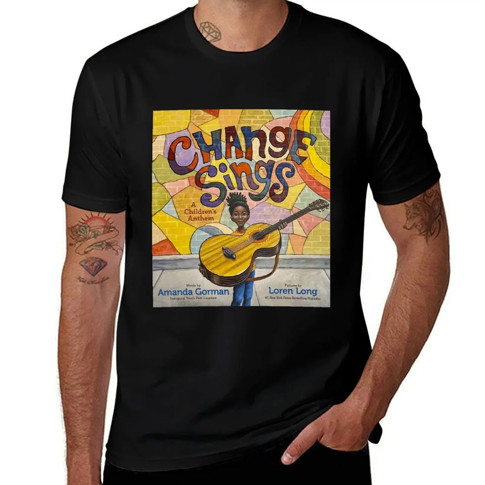 Amanda Gorman - Change sings T-Shirt t shirts for man pack cotton T-Shirt