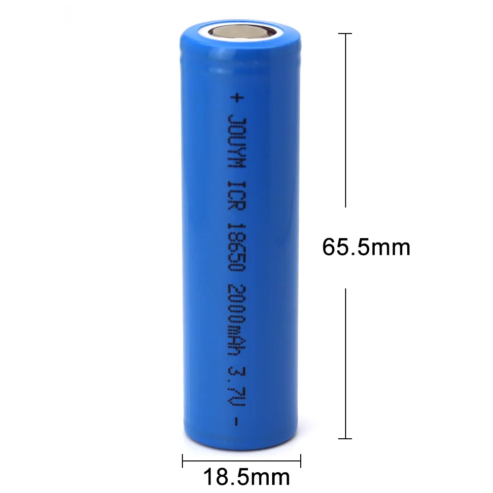 True Capacity 100% New Original 18650 Battery 3.7V 2000mAh 18650 Rechargeable Lithium Batteries