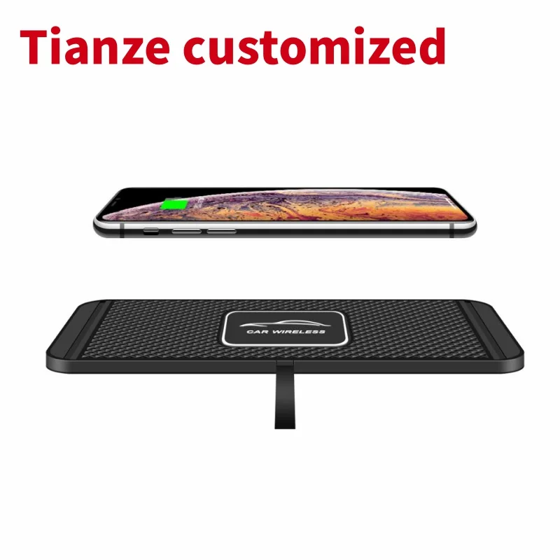 (Customized) 15W Wireless Car standwireless car chargerQi fast build-in USBauto Silicon mobile wireless pho