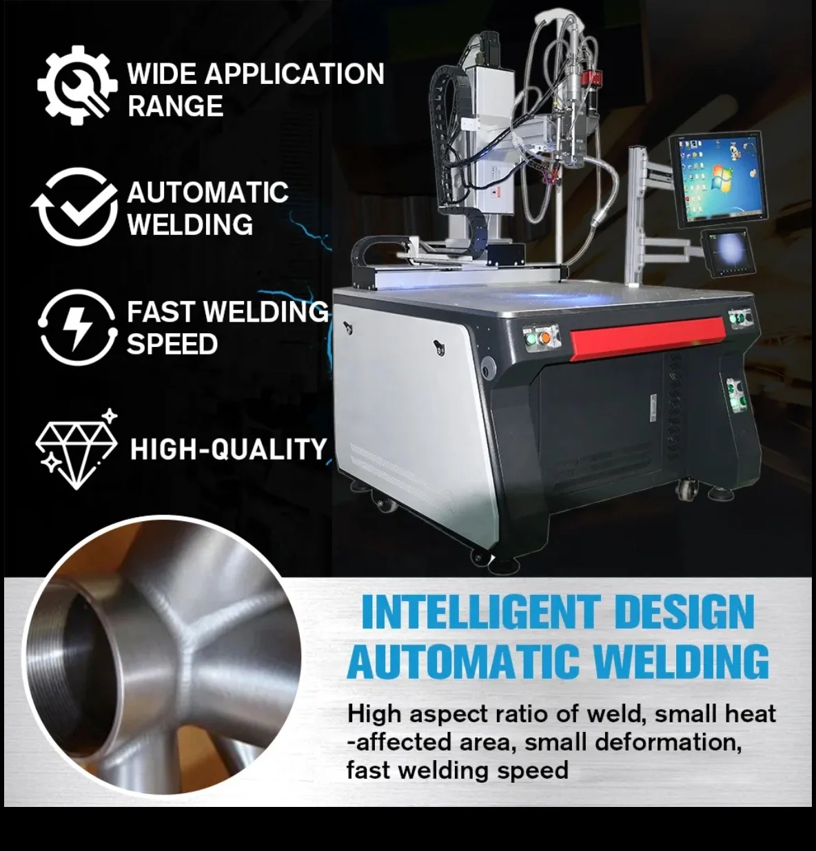آلة لحام منصة أوتوماتيكية 1500 وات 2000 وات 3000 وات لحام المعادن بأداء عالي