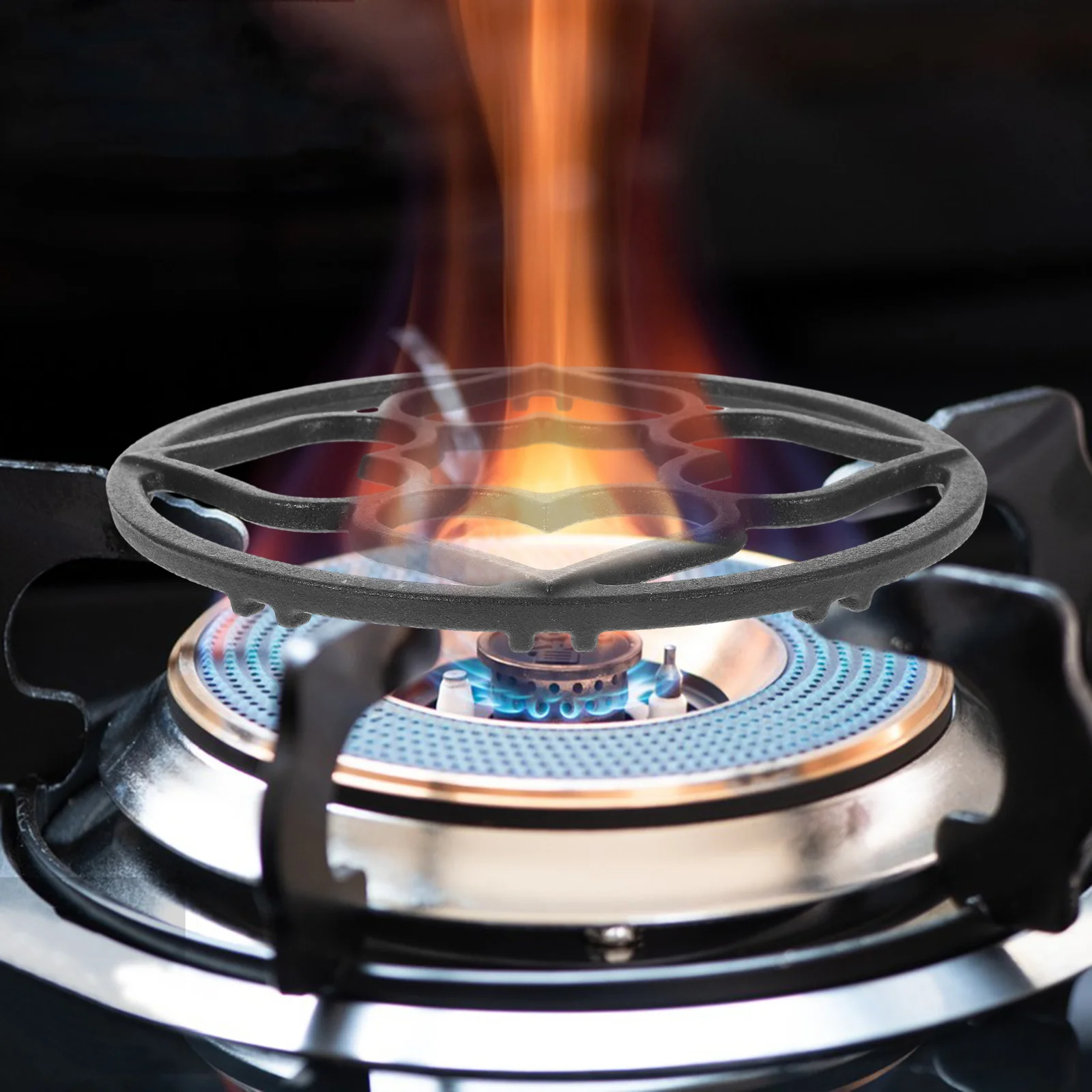 

Wok Ring For Gas Stove Iron Stove Rack Non-Slip Support Round Bottom Wok Stand Kitchen Cooking Accessory Pot Rack For Gas