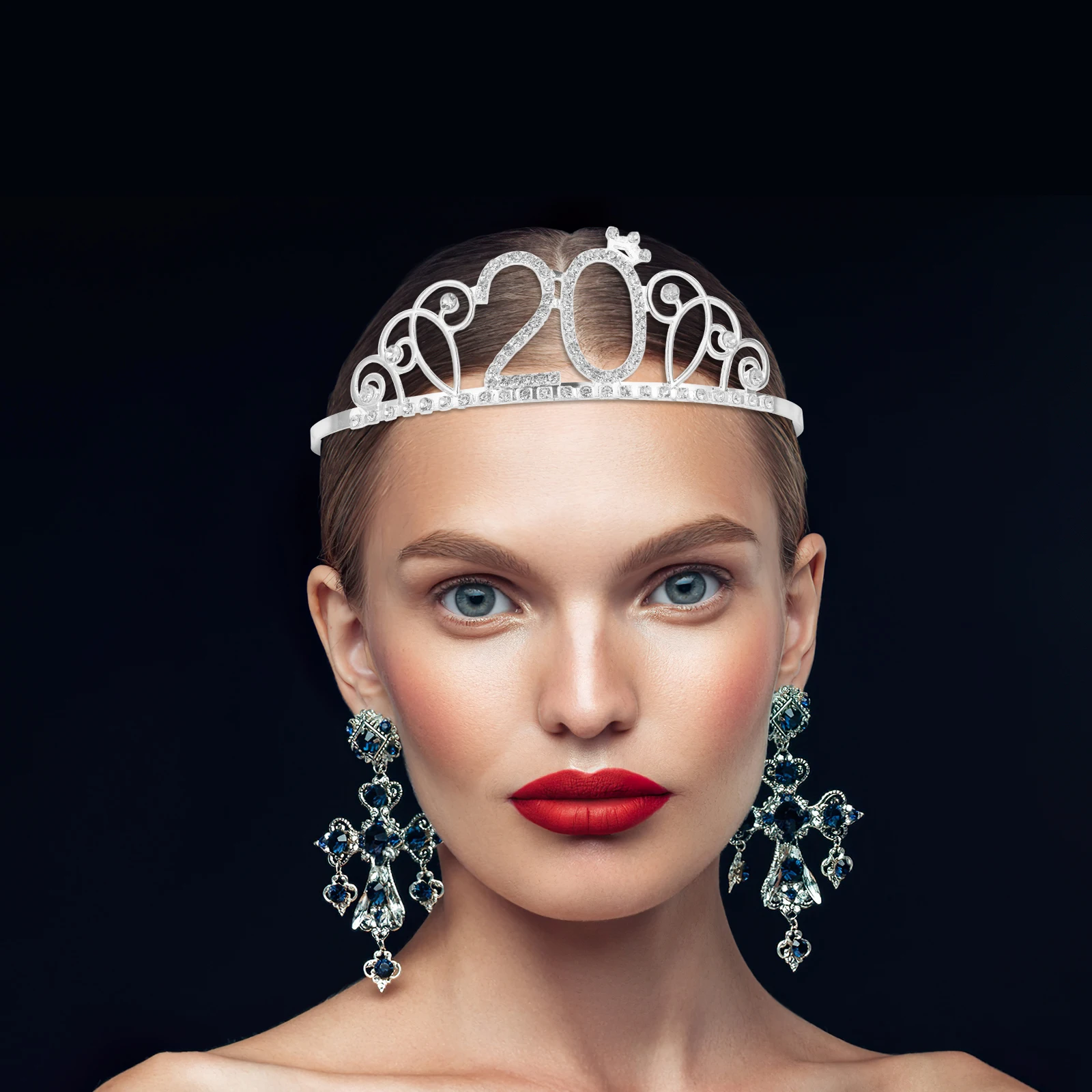 

1PCS Rhinestone Birthday Women Alloy Hair Accessories Party Photo Prop Girl Decoration Banquet Hair Tool