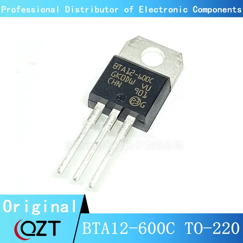 

10pcs/lot BTA12-600C TO220 BTA12-600 12-600C 12A 600V TO-220 chip New spot