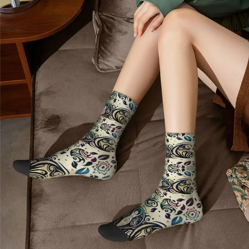 Kawaii stampa Triple Moon Goddess calzini per uomo donna elastico estate autunno inverno Witch Wiccan Magic Crew Socks