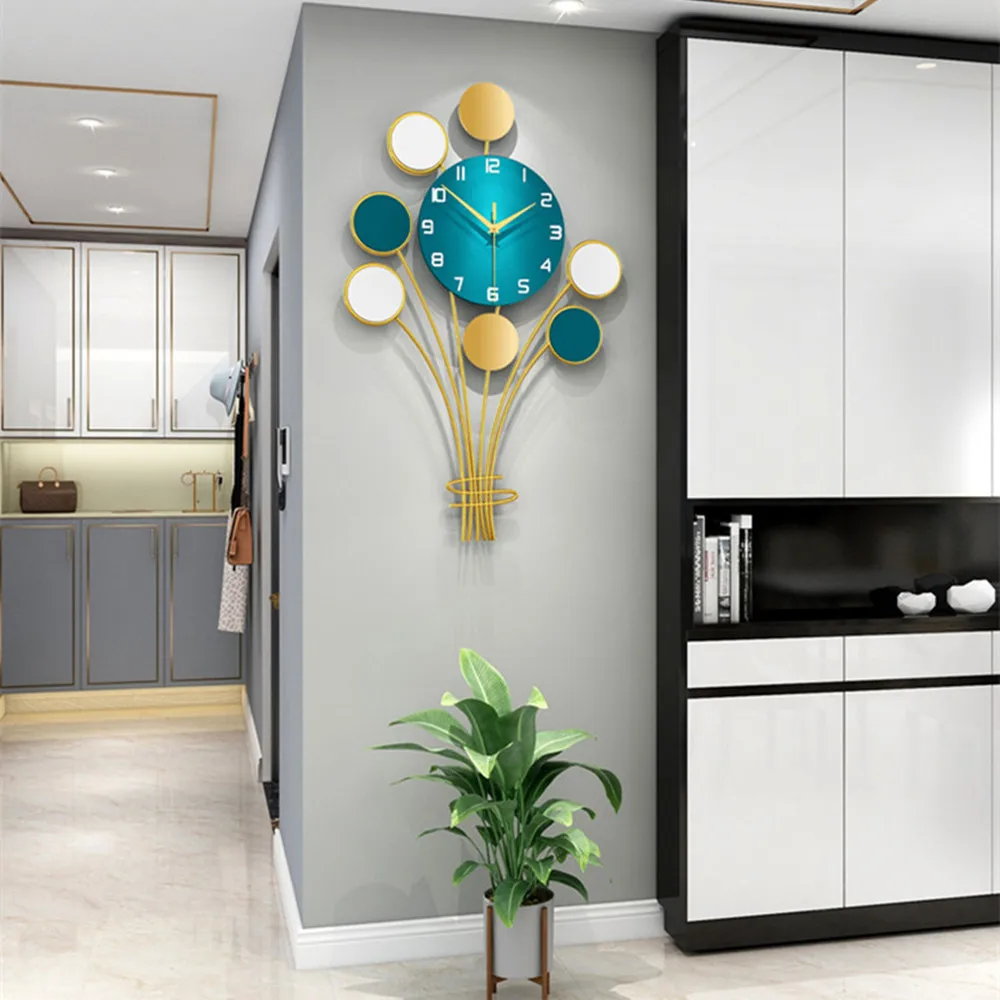 นาฬิกาแขวนเหล็กรูปบอลลูนสไตล์มินิมอล