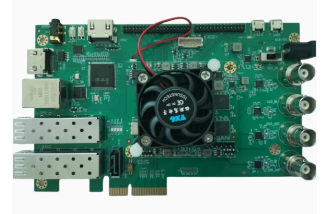 For XILINX K7 FPGA development 3G 6G sdi pcie sfp optical fiber lvds hdmi video board