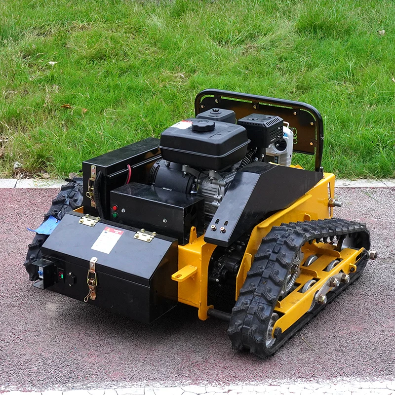 تخصيص المسارات المطاطية الزراعية التحكم عن بعد روبوت جزازة العشب CE EPA محرك الديزل جميع التضاريس آلة قطع العشب