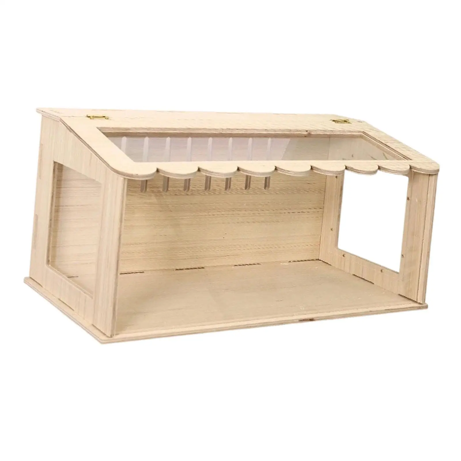Chicken Brooder Box Breeding Box Stackable Mice and Rat Habitat Sturdy with Window Wooden Hamster Cage for Mice Birds Gerbils