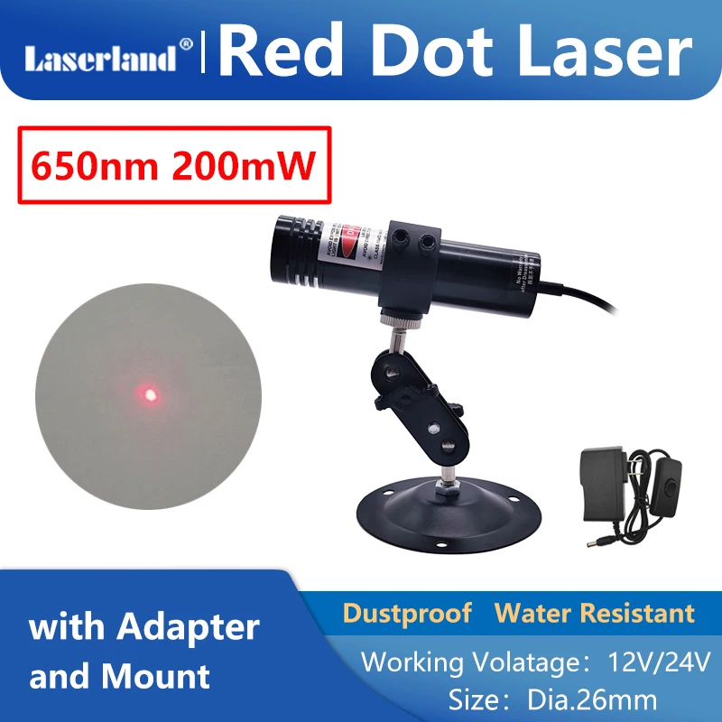 24V Rode Lijn Laser Module Houtbewerking Steen Zagerij Machine Positionering Puntzoeker