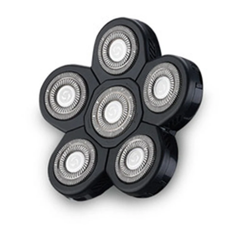 إكسسوارات قطع غيار ماكينة الحلاقة الكهربائية للرجال الأصلع رؤوس تشذيب الشعر شفرة ستة رأس القاطع