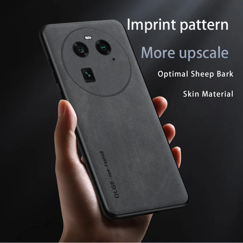 حافظة هاتف ناعمة من جلد الغنم ، غطاء خلفي من الجلد ، مقاوم للصدمات ، لهاتف oppo بحث x5 pro lite 5g ، findx6 x6pro