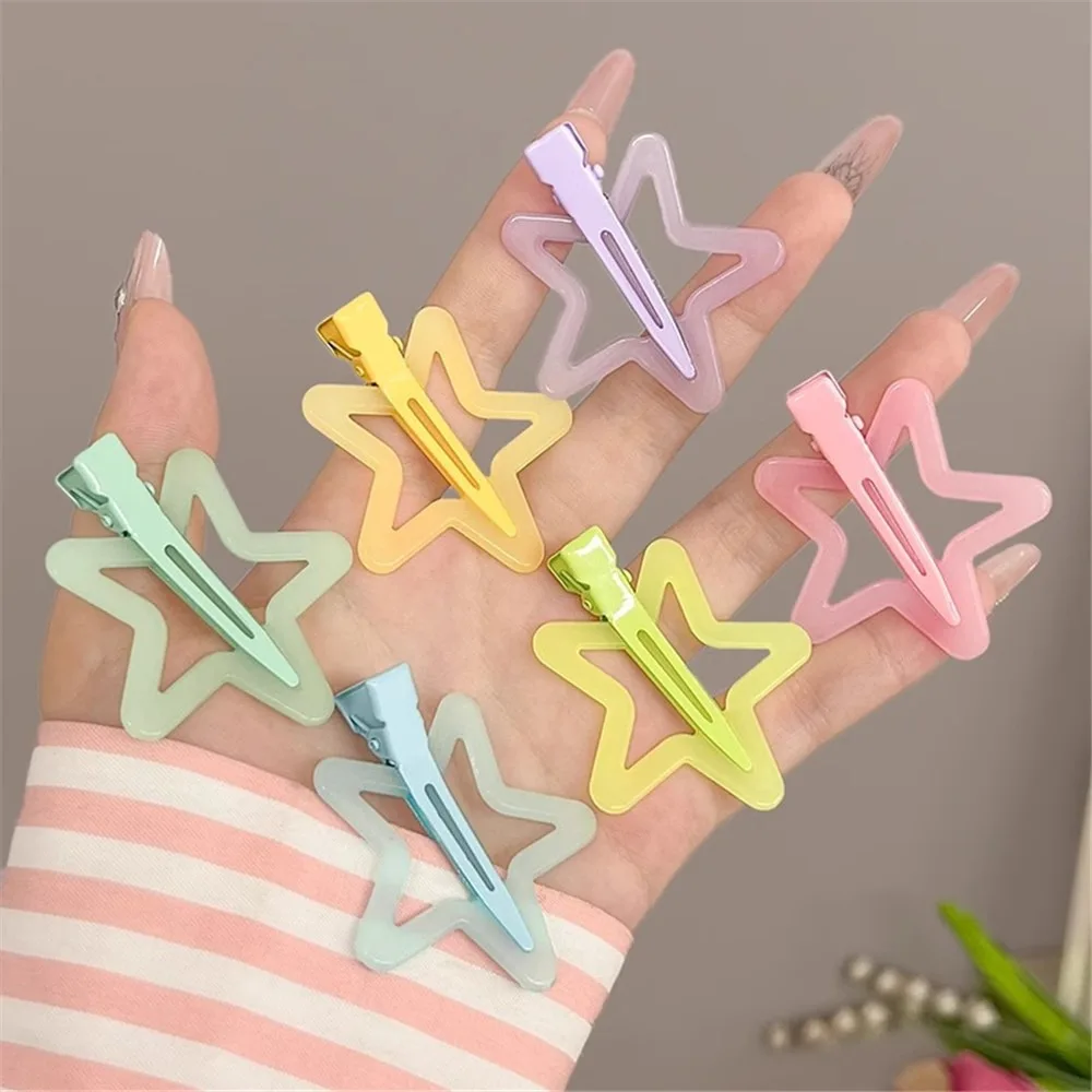 

New Colorful Star BB Hair Clips Women Grils Kids Cute Star Hairpin Headwear Hair Accessories
