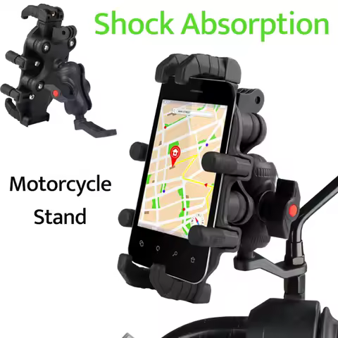 Motorcycle Bicycle Octopus Shockproof Phone Holder Stand 15W Wireless Charger 33W Type C Port Motorbike Bike Cellphone Bracket