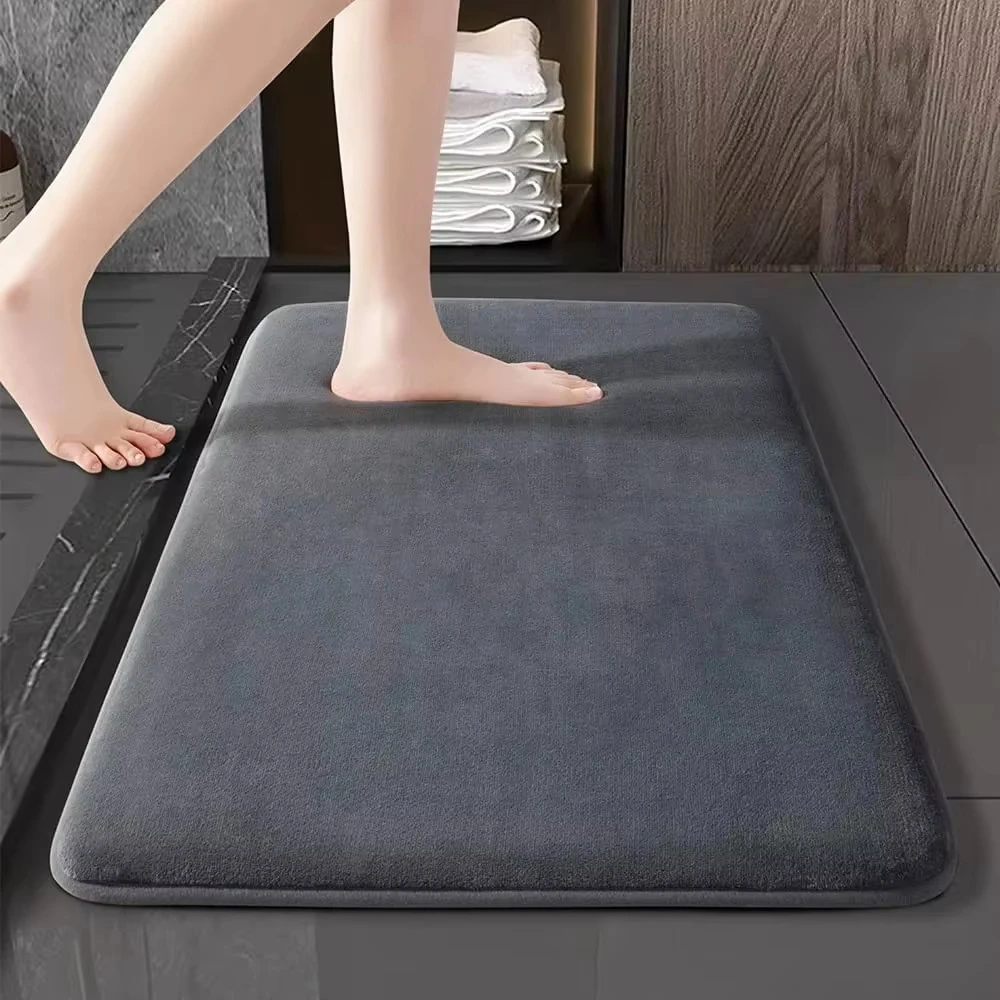 Alfombra de suelo súper absorbente, alfombra de baño súper absorbente, alfombra de baño de terciopelo coral súper antideslizante, alfombra para puerta