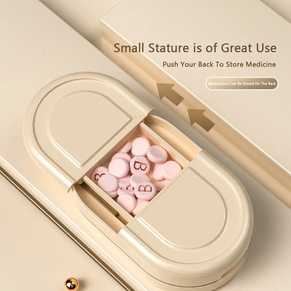 New Small Pill Cutter Portable Dustproof Pill Splitter 2 In 1 Tablet Crusher Small or Large Pills