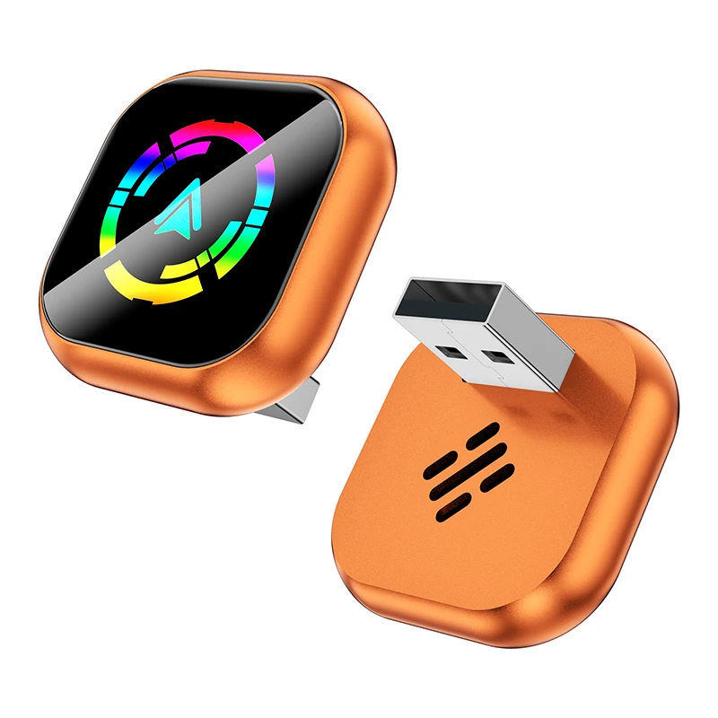 2 in 1 Ultra-thin Wireless Android Auto CarPlay Adapter Car Intelligent Systems , AI Smart Box For iPhone iOS and Android