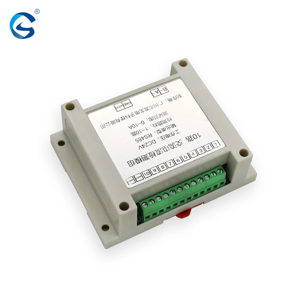 Multi Channel AC Current Transmitter RS485 Acquisition Module Full Range Real-time Detection of 10 Channels