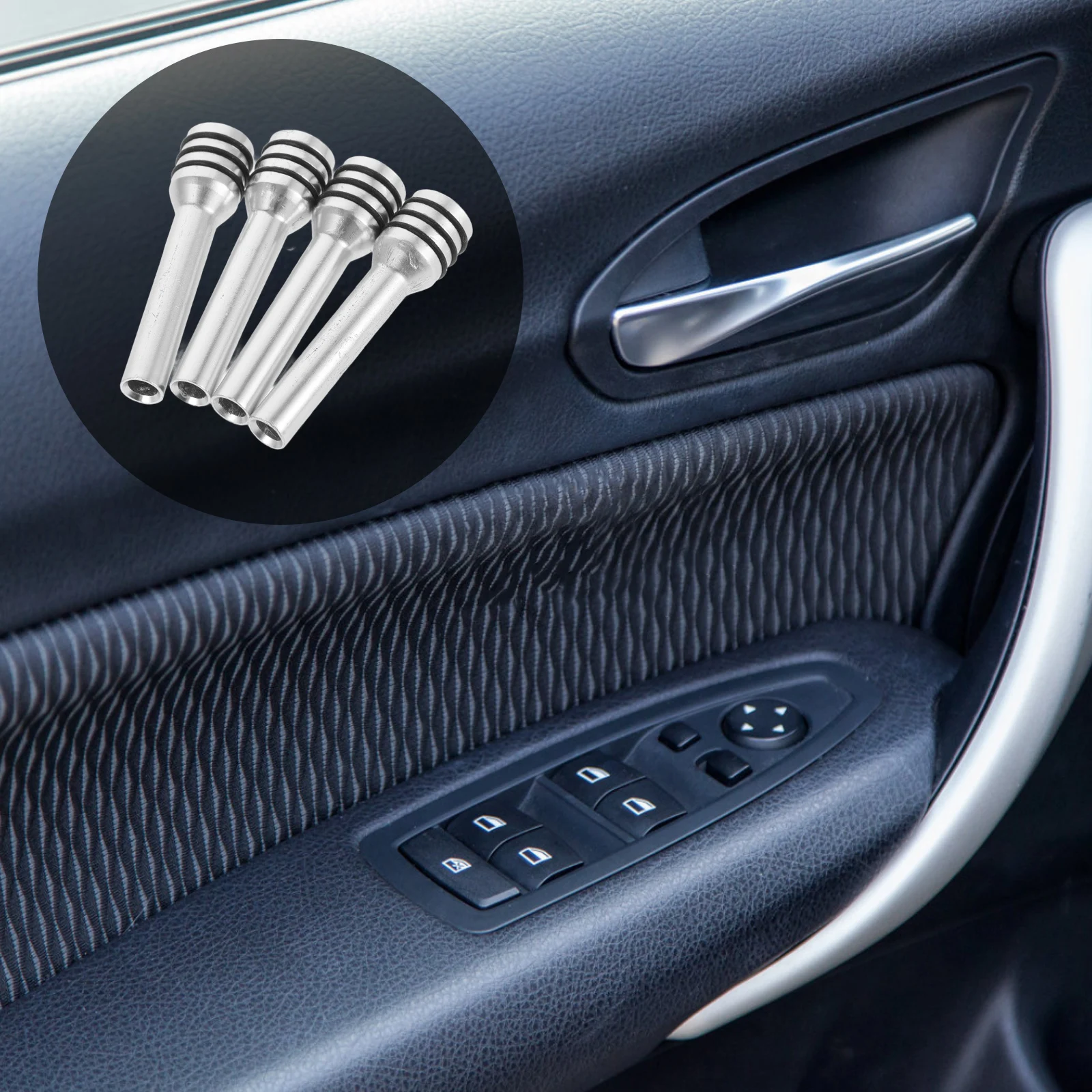 

4pcs Aluminum Alloy Car Door Lock Knobs Durable Interior Accessories Universal Auto Parts Door Handle Pull Pin Bolt For Most