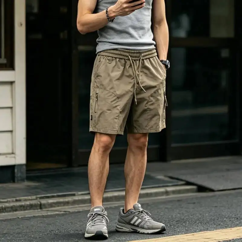 

Men's Quick-Dry Functional Sports Shorts Summer Breathable Loose Drawstring Shorts Lightweight Running Workout Athletic Shorts