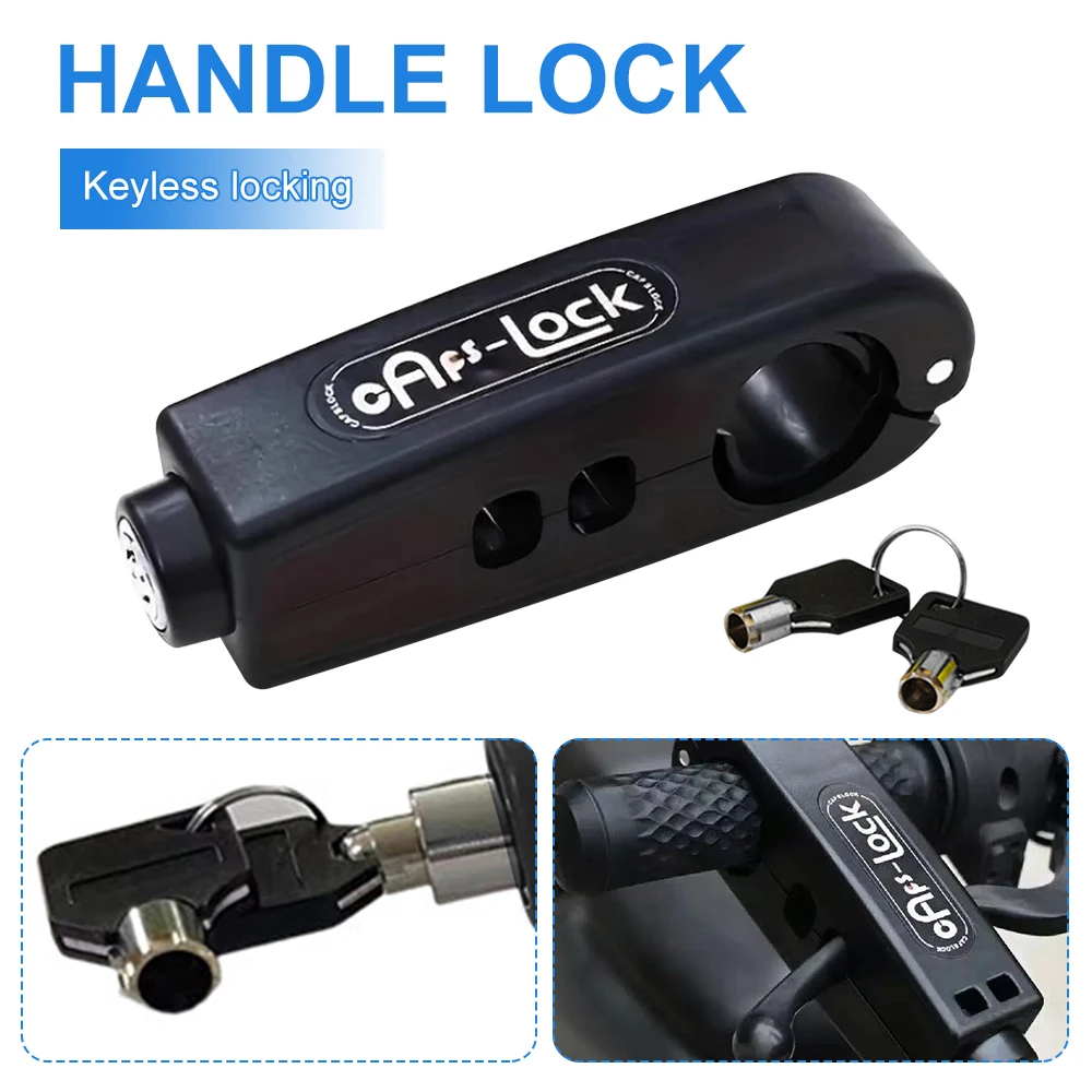 

Замок уровня тормоза велосипеда с двумя ключами, противоугонный замок для электровелосипеда, мотоцикла, универсальный предохранительный замок на руль