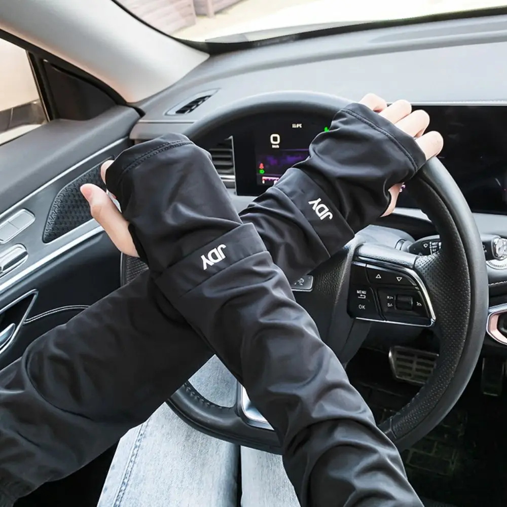 抗 UV アイスシルクスリーブ UV 断熱日焼け止め日焼け止めスリーブ長袖グローブアームカバーサイクリンググローブ登山