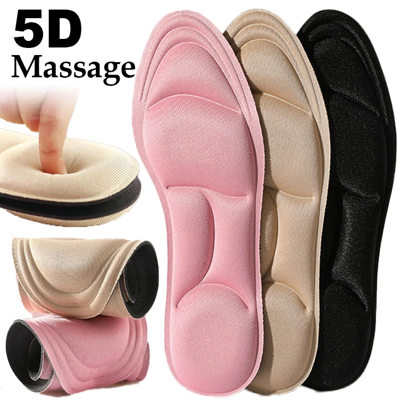 

5D Massage Memory Foam Insoles For Women Men Sport Insole Breathable Deodorant Inserts Cushion Feet Care Orthopedic Shoe Pads