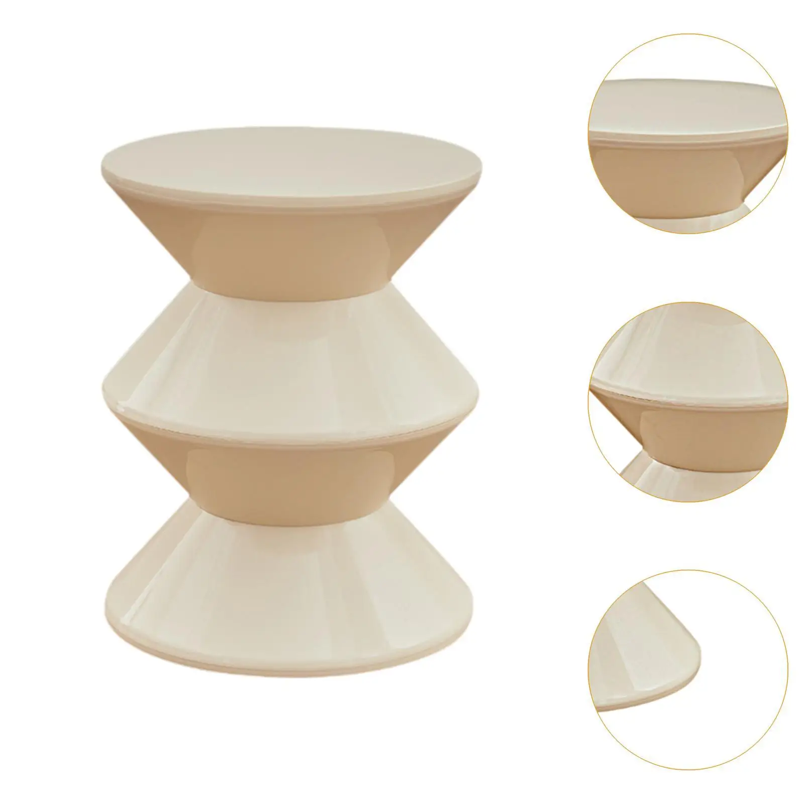 Picture 6: PP Hourglass Shape Sofa Stool Side Table Nightstand End Table Multipurpose