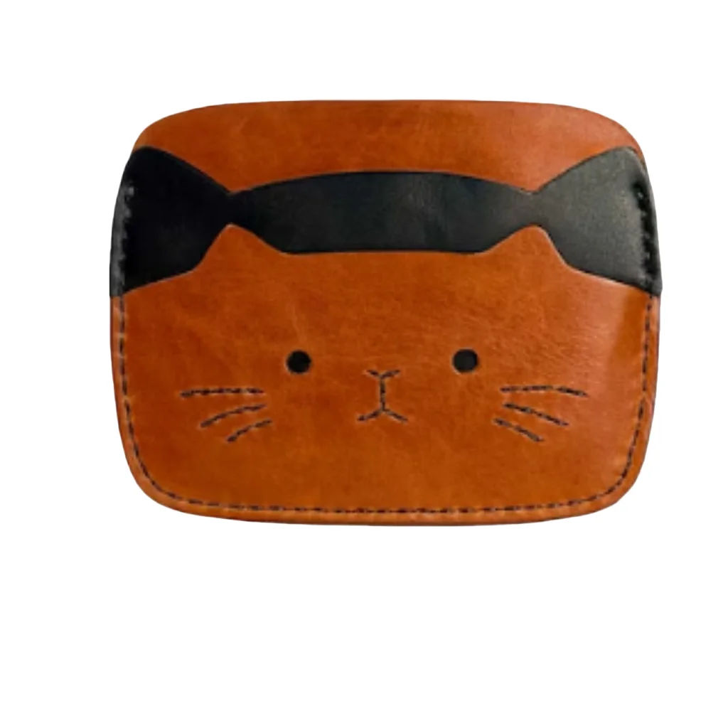 Simple Cat Leather Card Case, leather cutting tool, hand-cutting knife, cutting mold, wooden mold tool zxt041 view 2