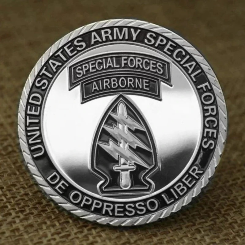 Pièce commémorative des forces spéciales de l'armée américaine, collection aéroportée, souvenir plaqué argent, cadeau militaire GérCollection