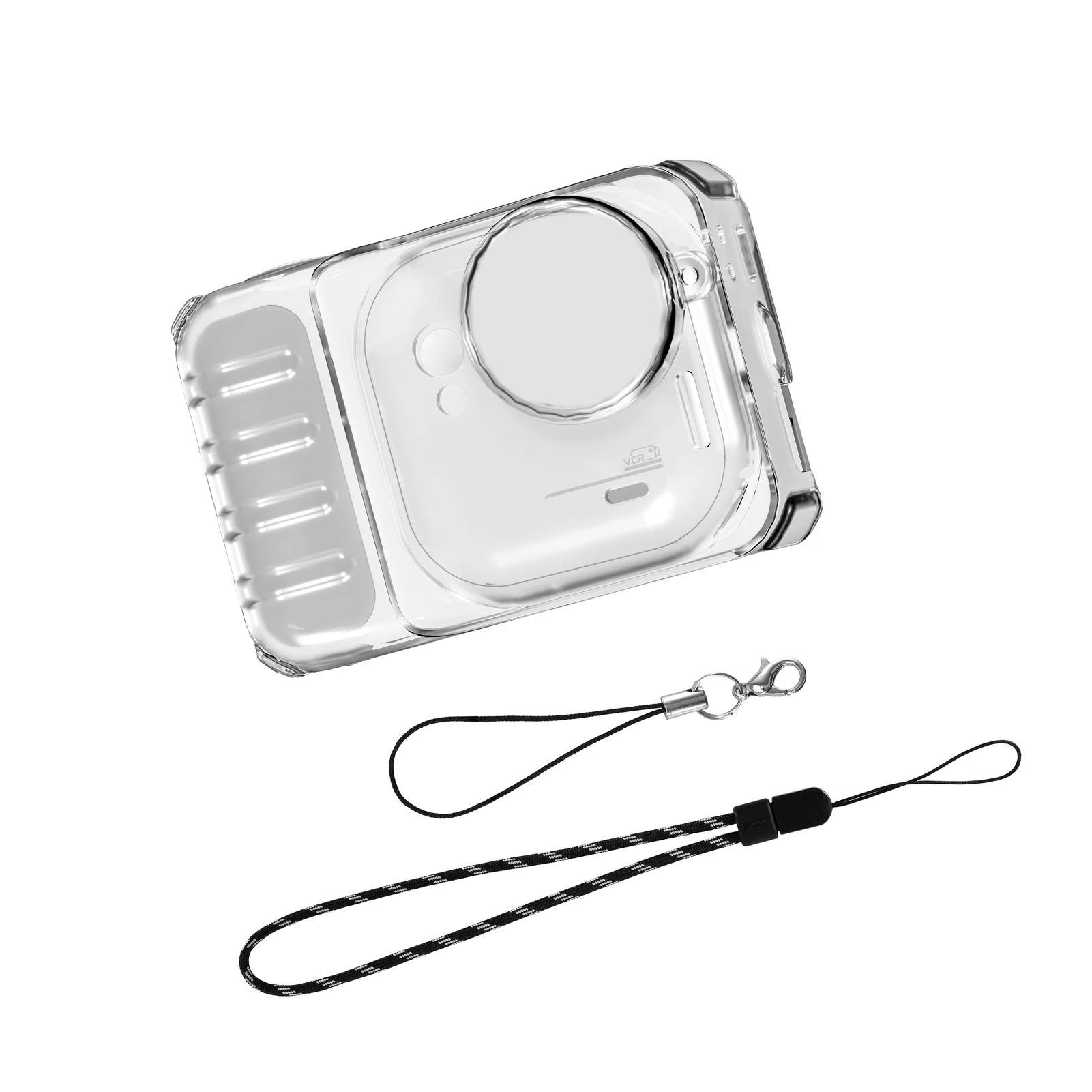 Camera Case with Lens  Shockproof Anti-Scratch Camera Protective Cover with Lens  and Lanyard Fit for Insta360 Go Ultra