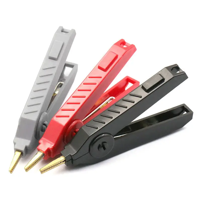 1PCS Alligator Clip Test Pure Copper Gold-Plated Positive and Negative Pole Test Clip Low Tesistance Flat Clip