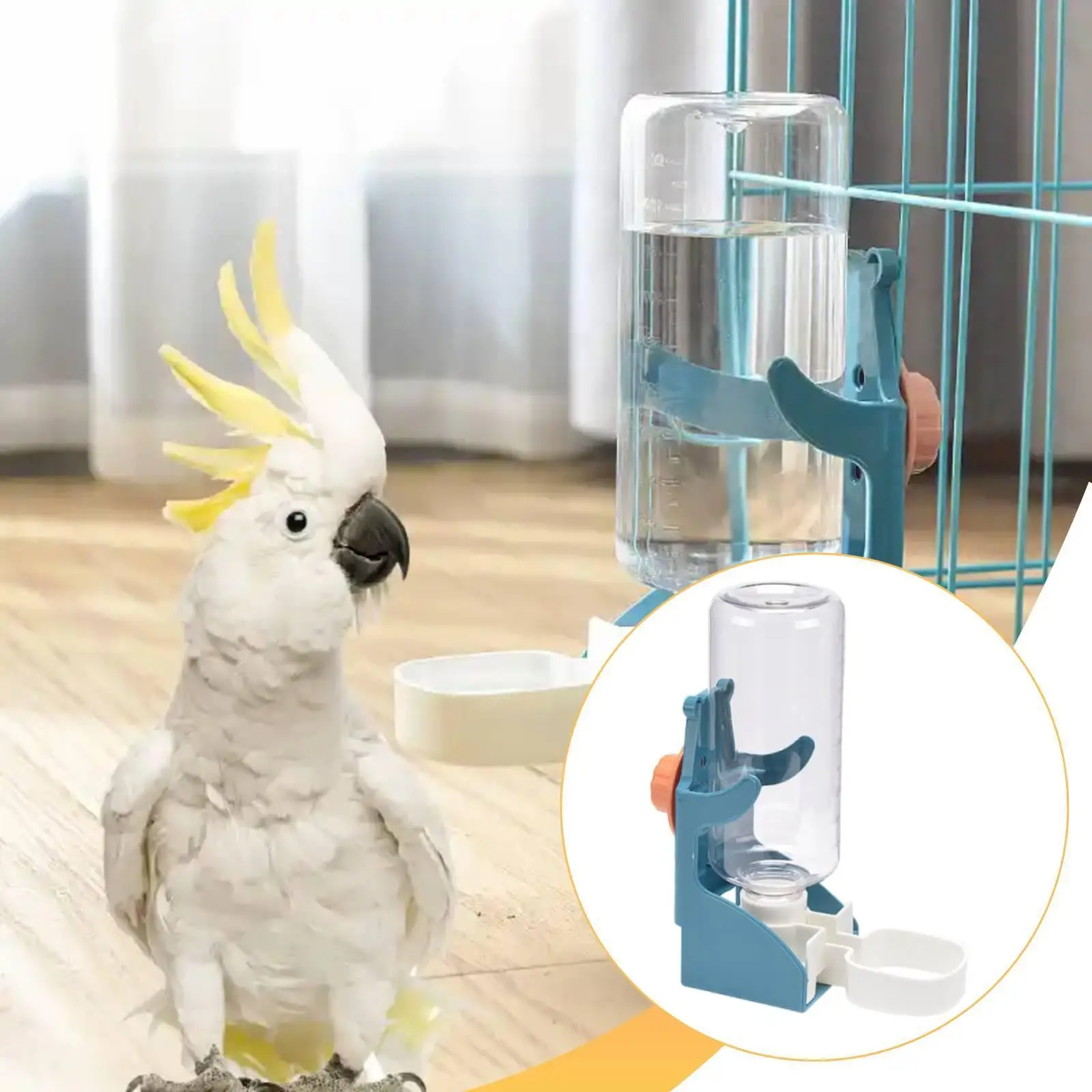 

Reusable Automatic Pet Water Feeder Easy Clean Hanging Container for Small Animals Drinking Cage Use