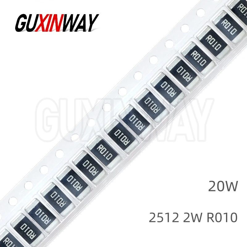 20PCS 2512 SMD Alloy Resistor 2W 1% R001 R002 R005 R008 R010 R015 R020 R025 R050 R100 R200 R220 R330 R500 Resistance