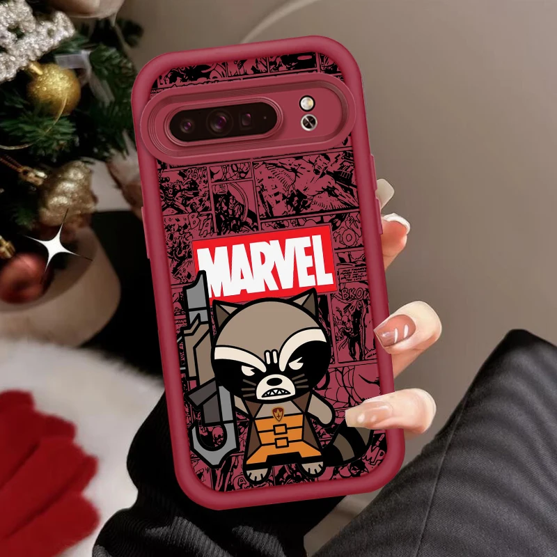 Cute Marvel Collection Cartoon For Google Pixel 9 8A 8 7 7A Pro XL 5G Eye Ladder Phone Case Soft TPU Shockproof Cover