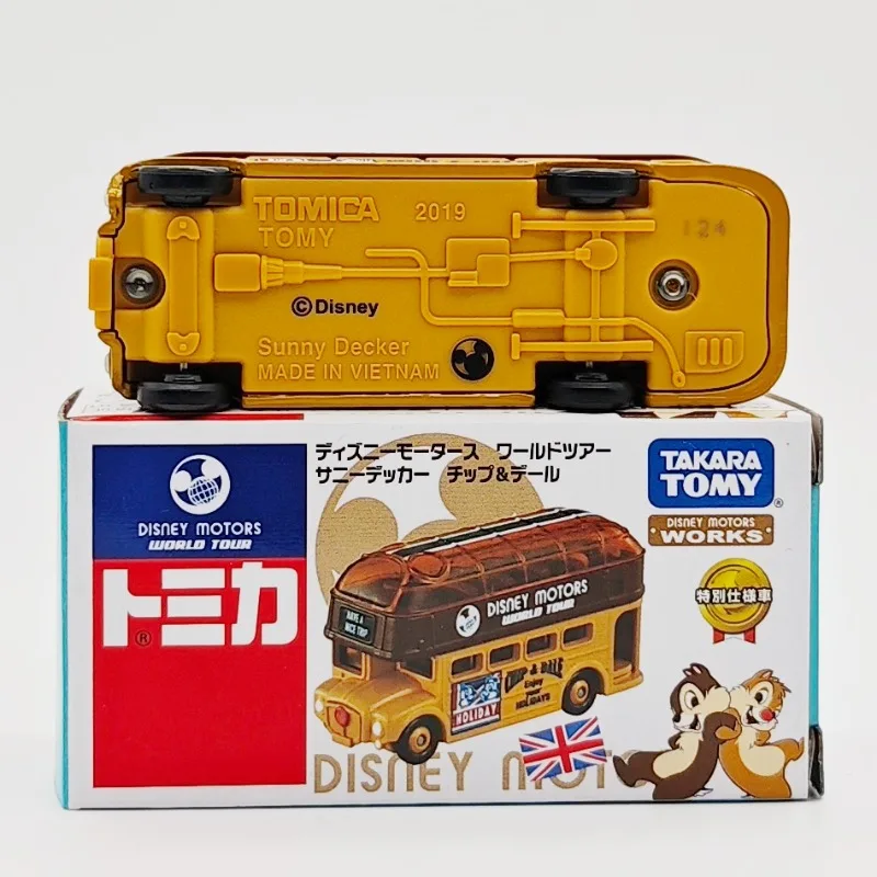 TAKARA TOMY Tomica DISNEY moteurs WORLD TOUR puce & Dale Bus alliage jouet véhicule à moteur moulé sous pression en métal modèle cadeaux