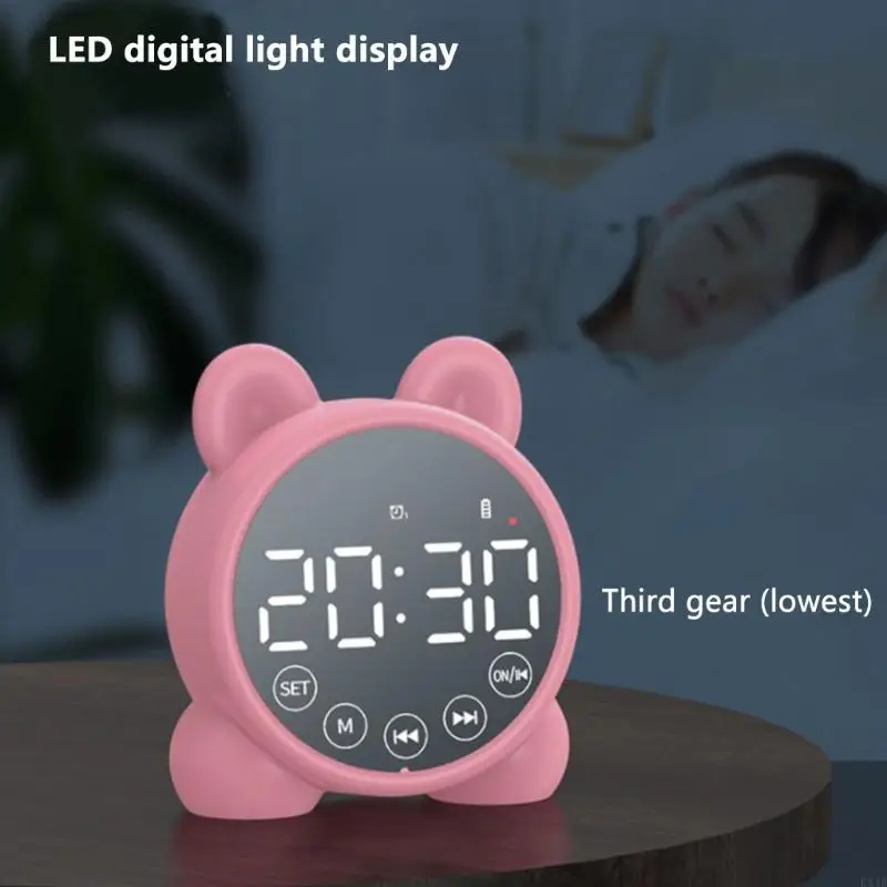 KX4B Kids Kids Bluetooth-совместимый динамик будильник будильник Таймер сна Таймер кровати будильник ЖК-дисплей Digital Display
