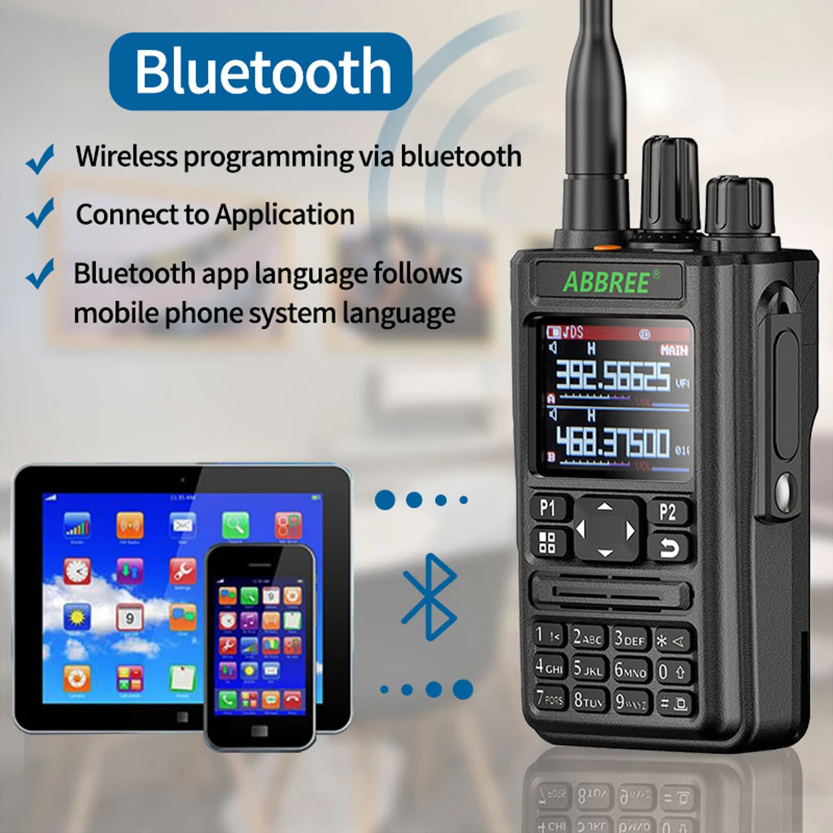 Air Band Walkie Talkie, GPS, Programação Bluetooth, Sem fio, Frequência de cópia, Frequência, Banda completa, Tipo-C, Longo Alcance, Rádio Ham, AR-869, V2