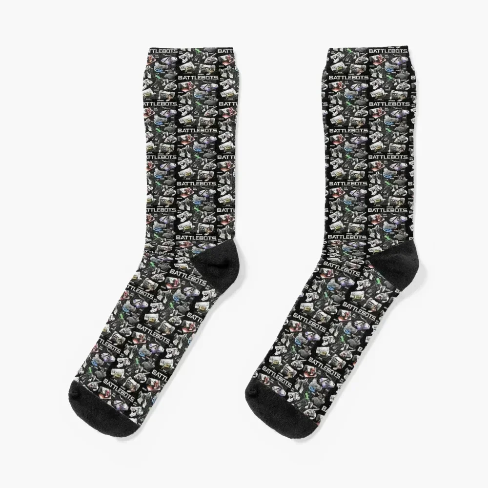 

Battle_Bots Group Robot Schematics Socks sports and leisure christmass gift heated hip hop Socks For Women Men's