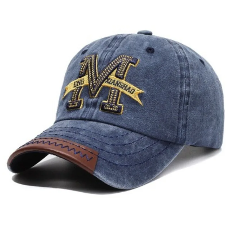 Unisex Vintage Japanese Washed Denim Newsboy Cap Distressed Baseball Hat