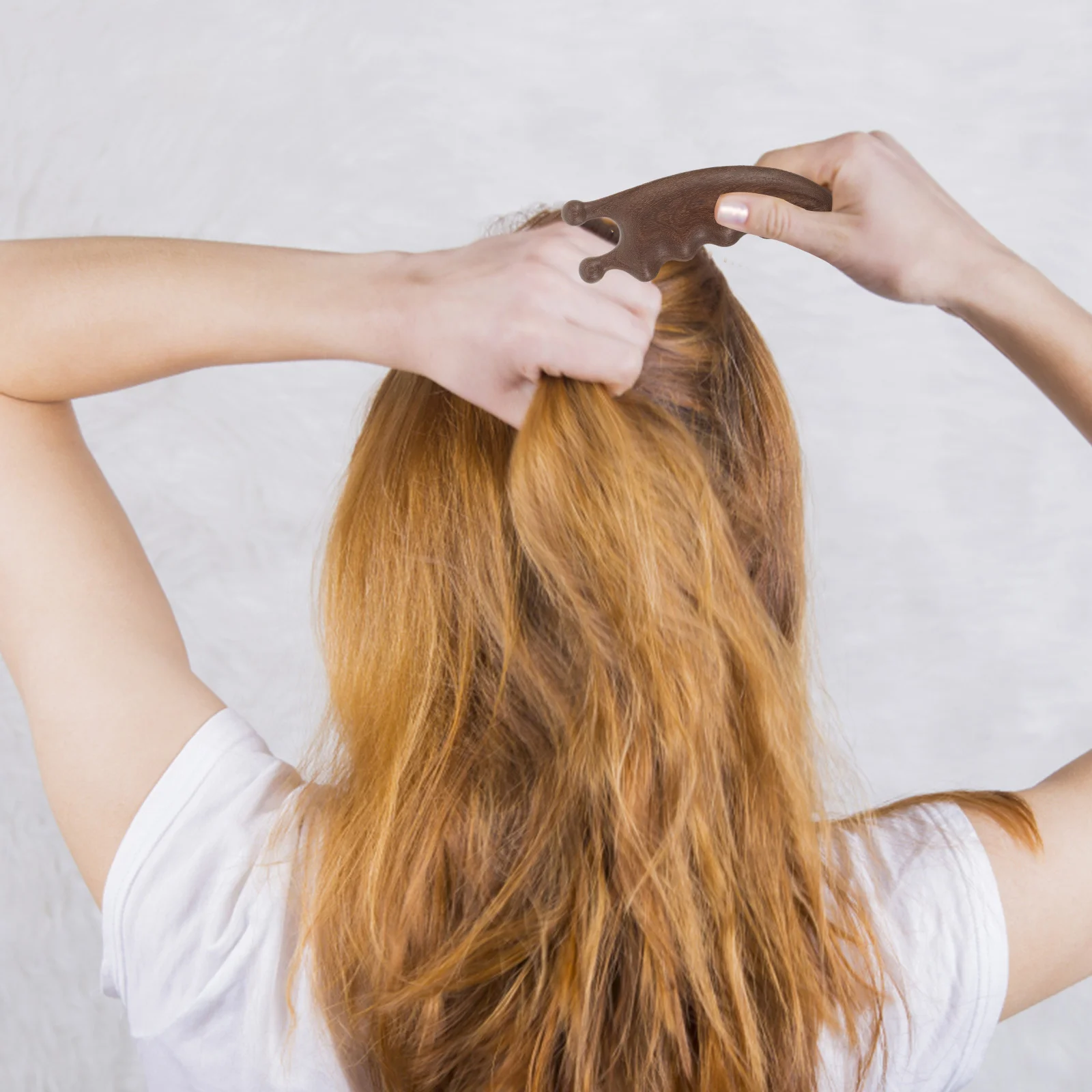 

2pcs Sandalwood Massage Comb Wide Tooth Scalp Massager For Hair Care Portable Wooden Head Spa Tool - Guasha Facial Scalp