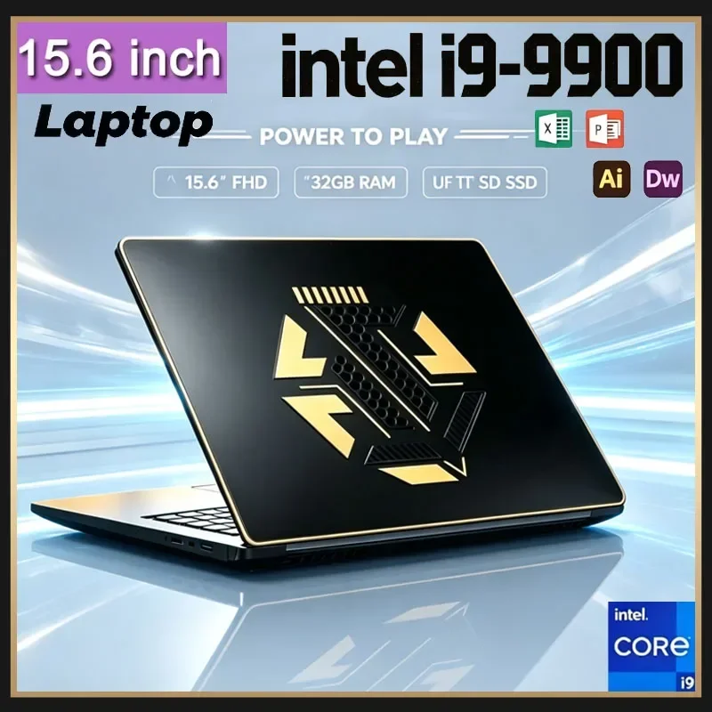 Computador portátil Intel I9-9900, ultrafino, com Windows 11, ecrã de 15,6