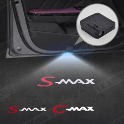 For Ford S-MAX C-MAX Emblem ST Line MK2 MK3 MK4 Car Door Light Welcome Lamp Wireless Projector Auto Decoration HD LED
