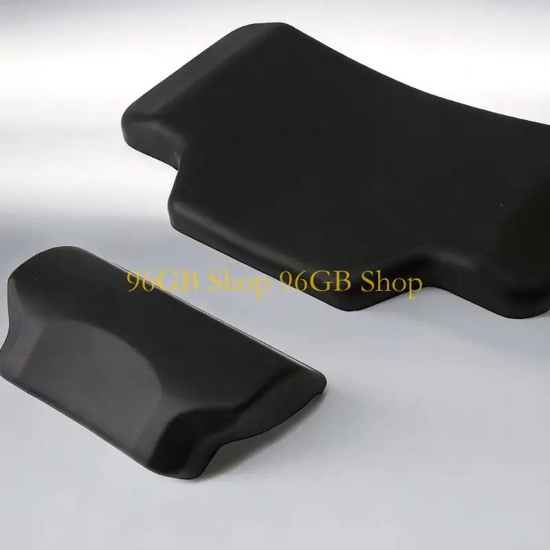 96GB Passenger Support Backrest Pads for Motorcycle Top Cases, 2 Piece Black PU Pad Set Sized for 45L 55L 65L Rear Trunk Case