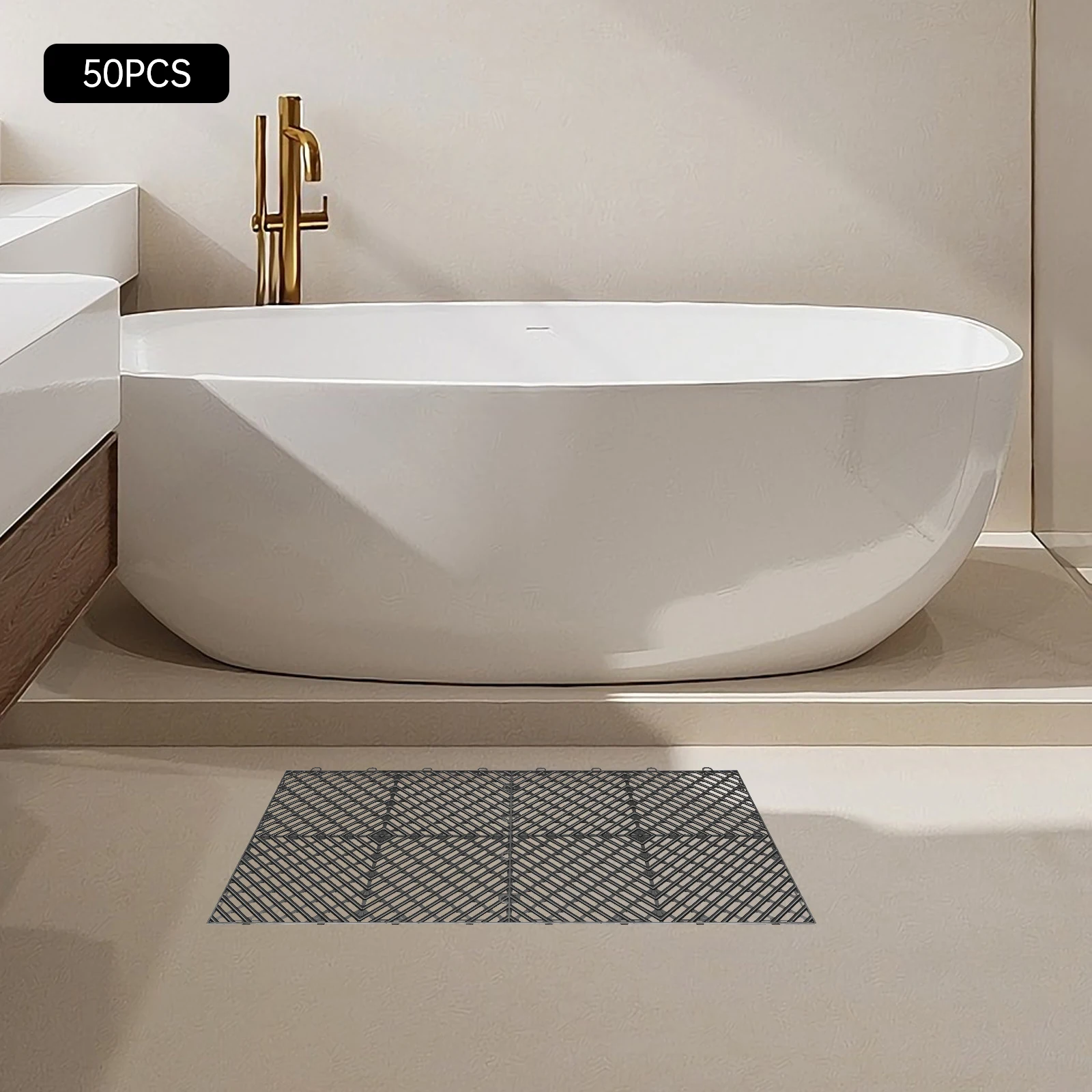 

Tiles Interlocking 50PCS Black, Drainage Tiles 12x12x0.5 Inches, Deck Tiles Outdoor Floor Tiles, Outdoor Interlocking Tiles