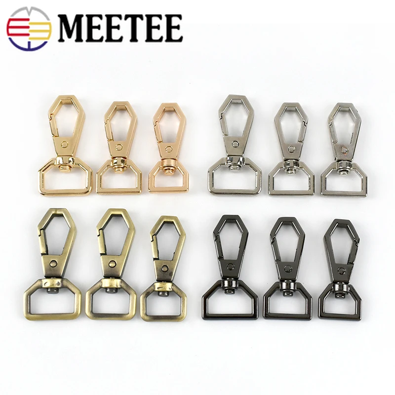 10/20Pcs 13/16/20mm Metal Belt Buckle Swivel Lobster Snap Clasp Bag Webbing Clip Carabiner Hook DIY Hardware Sewing Accessories