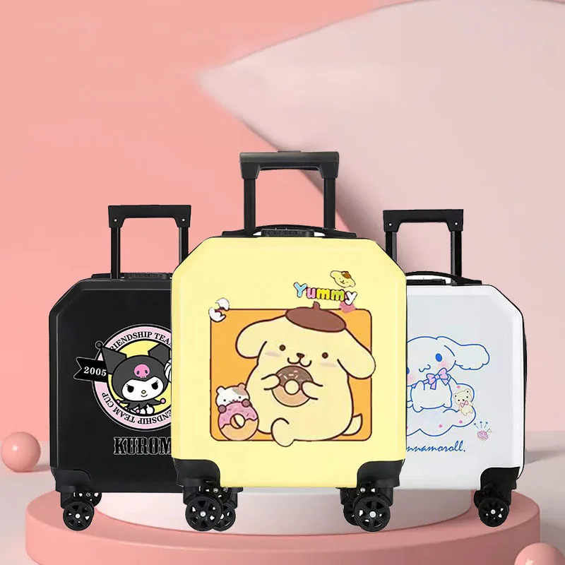 My Melody Children's Trolley Suitcase Storage Box Boarding Case Password Box 18-Inch Cartoon Sanrio Password Lock Suitcase Gift