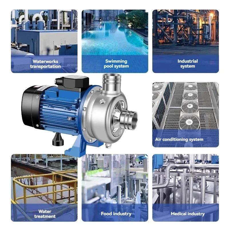 Baru DWK100 750W 220V Pompa Sentrifugal Baja Tahan Karat Tipe DWK Pompa Sirkulasi Tahan Asam dan Alkali Limbah Antikorosi