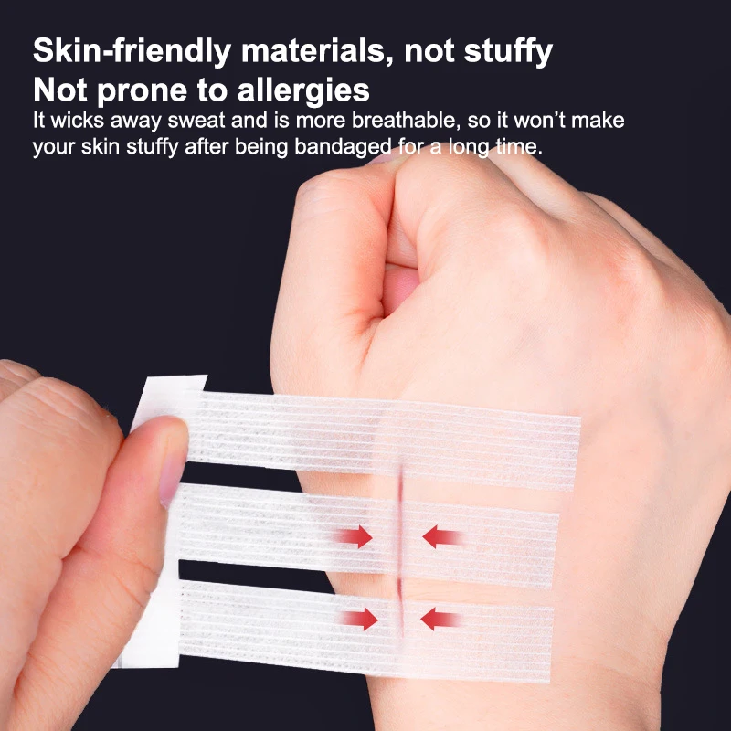New 3/5 Strips 7.5/10cm Stitch Free Adhesive Sterile Medical Bandage Strips Wound Closure Tapes Skin Repair Surgical Sutures